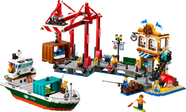 Preview: LEGO® City - 60422 - Hafen mit Frachtschiff
