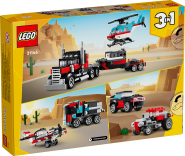 Preview: LEGO® Creator - 31146 - Tieflader mit Hubschrauber