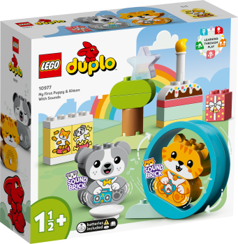 Preview: LEGO® DUPLO® - 10977 - Mein erstes Hündchen & Kätzchen – mit Ton