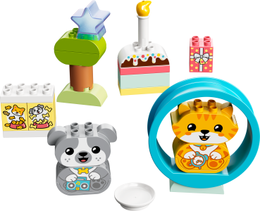 Preview: LEGO® DUPLO® - 10977 - Mein erstes Hündchen & Kätzchen – mit Ton