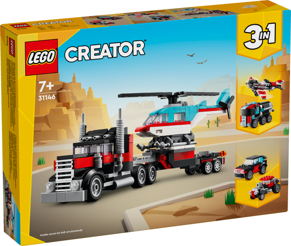 LEGO® Creator - 31146 - Tieflader mit Hubschrauber